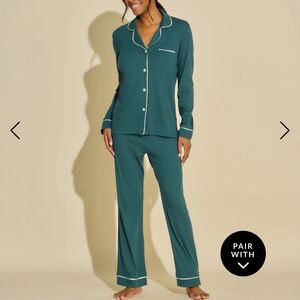Cosabella Teal Button-Up Pajama Set